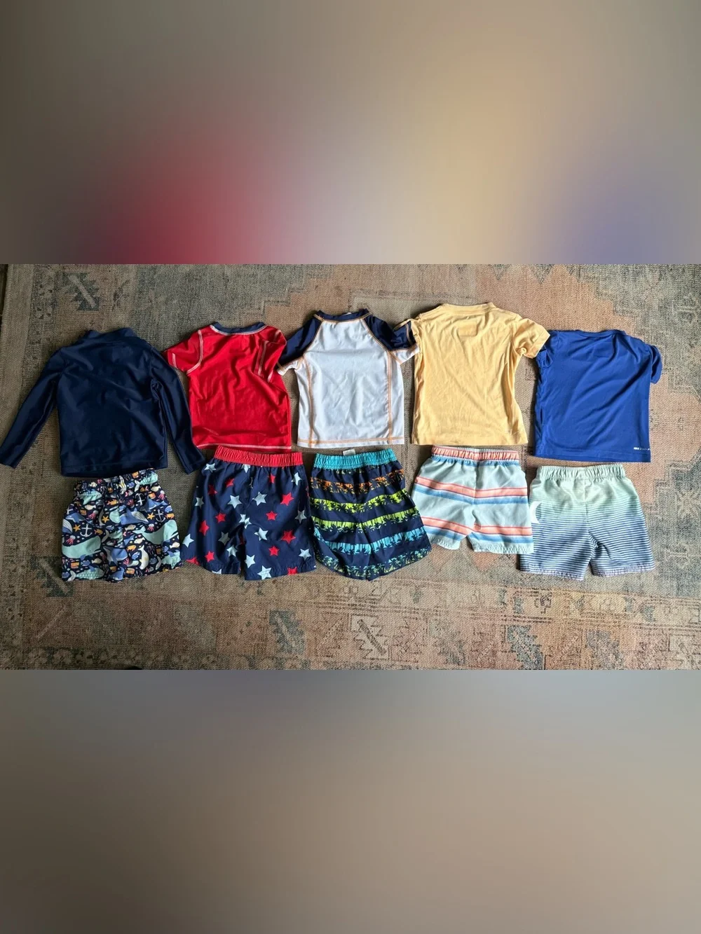 5 Toddler Boy Swimsuits - Size 2T